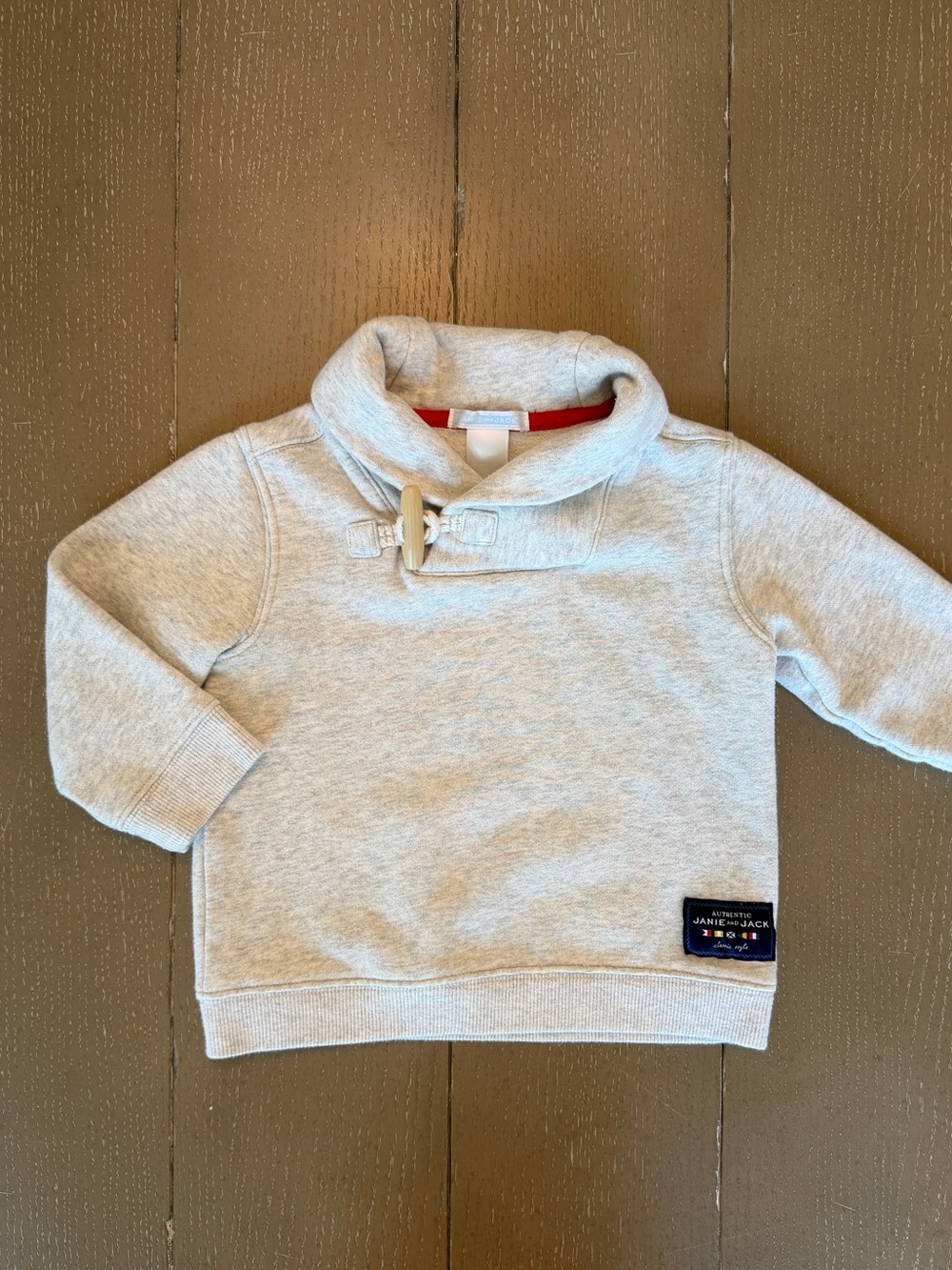 Janie and Jack Boys’ Preppy Pullover Shawl Collar Sweatshirt • Size 2T